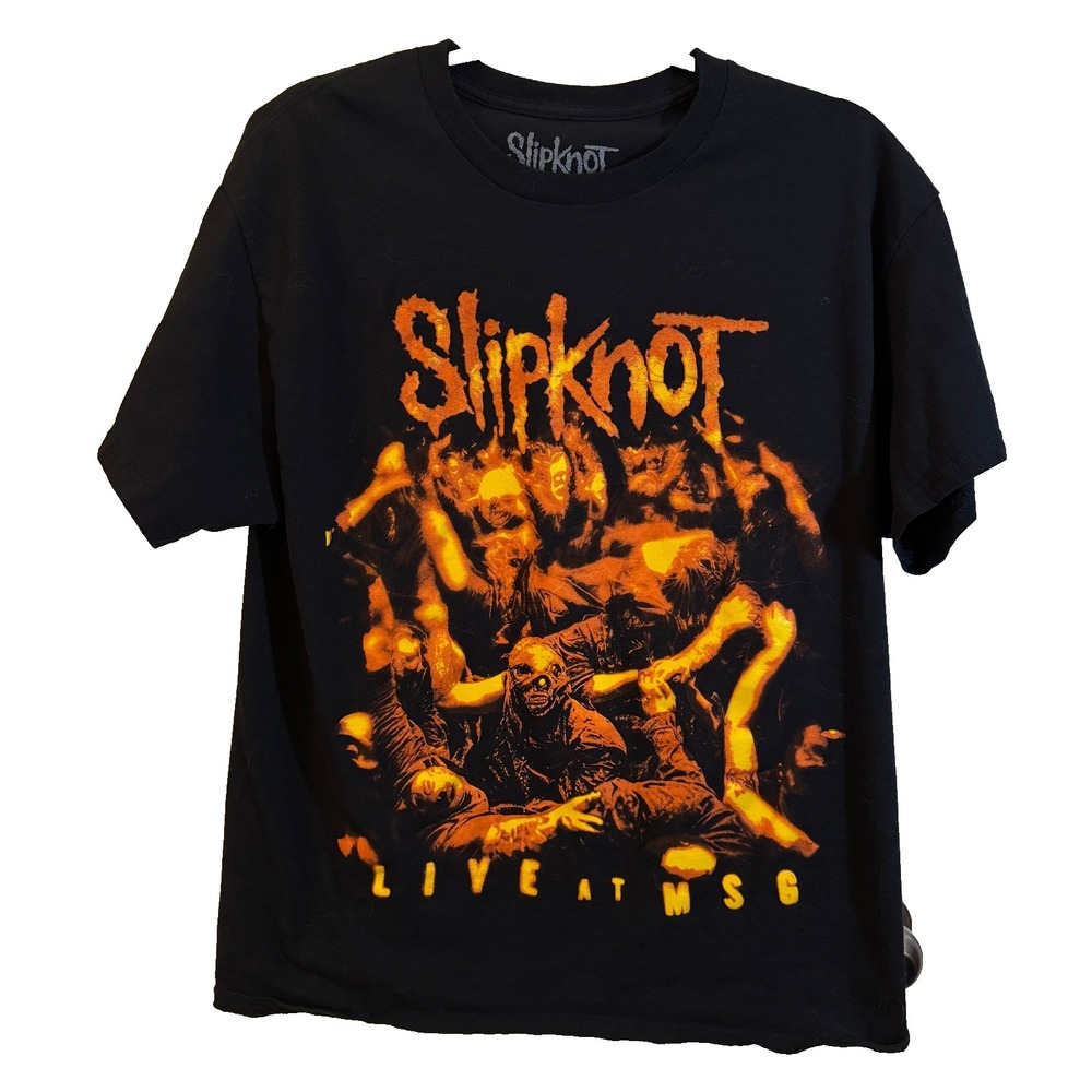 Slipknot 'Live At MSG' Black T shirt NWOT Men's Large